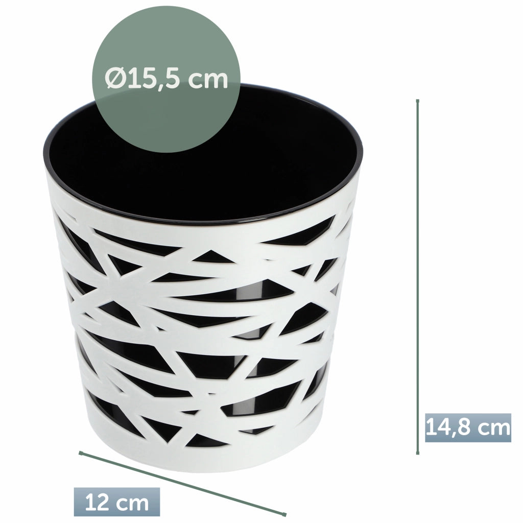KADAX - Inserto in plastica per vaso di fiori e piante, 15 cm, nero