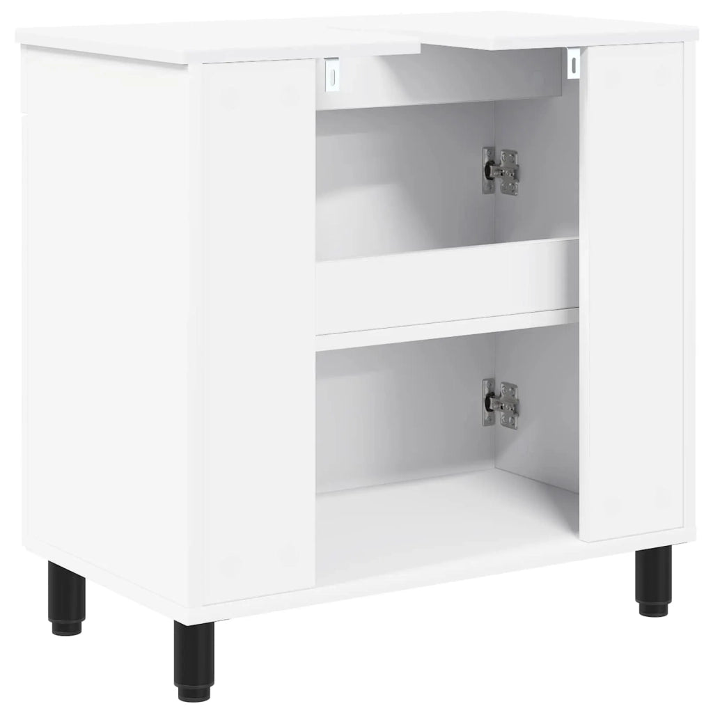 Mobiletto da bagno Bianco 60 x 35 x 60 cm Legno ingegnerizzato 889395
