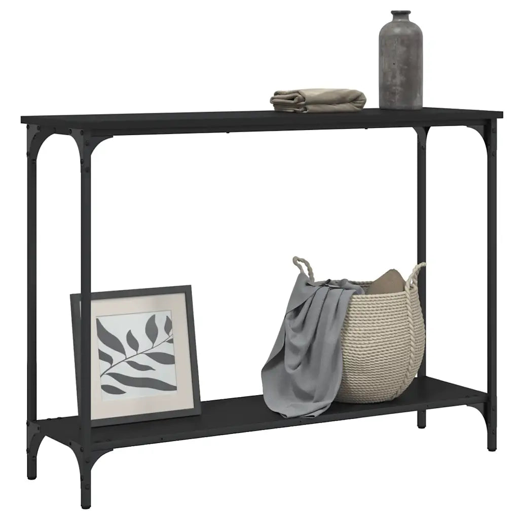 Tavolino Consolle-Tavolino da soggiorno-Tavolo Nero 101x30,5x75 cm in Legno Multistrato