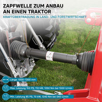 Albero cardanico T8 Giunto cardanico 1000-1100mm 1240Nm 540rpm Cardano 110kW 150CV 2x 1 3/8" 6 denti