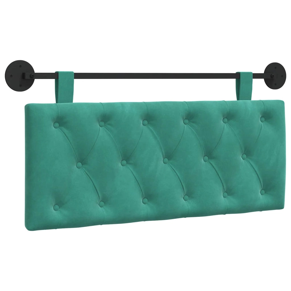 Testiera | Testata sospesa Con luce LED Turchese Velluto