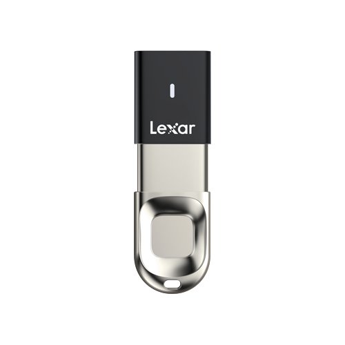 Chiavetta usb lexar ljdf35 32gbbk jumpdrive f35 fingerprint black e si