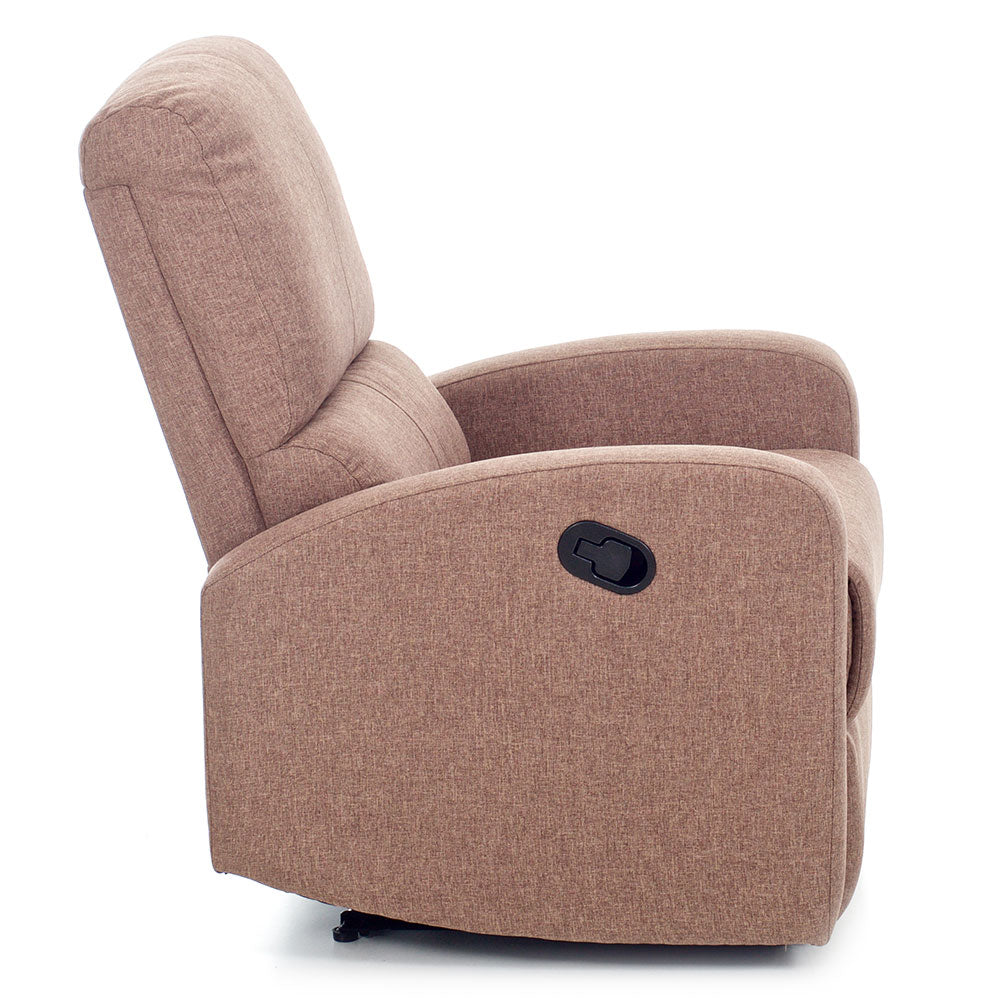 Poltrona Relax Reclinabile Manuale in Tessuto Fiorella Marrone