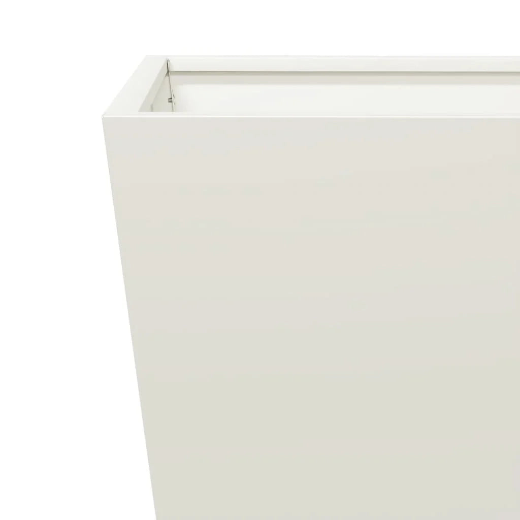 Fioriera rialzata per piante fiori terrazza giardino 40 x 40 x 40 cm acciaio bianco 02_0037540