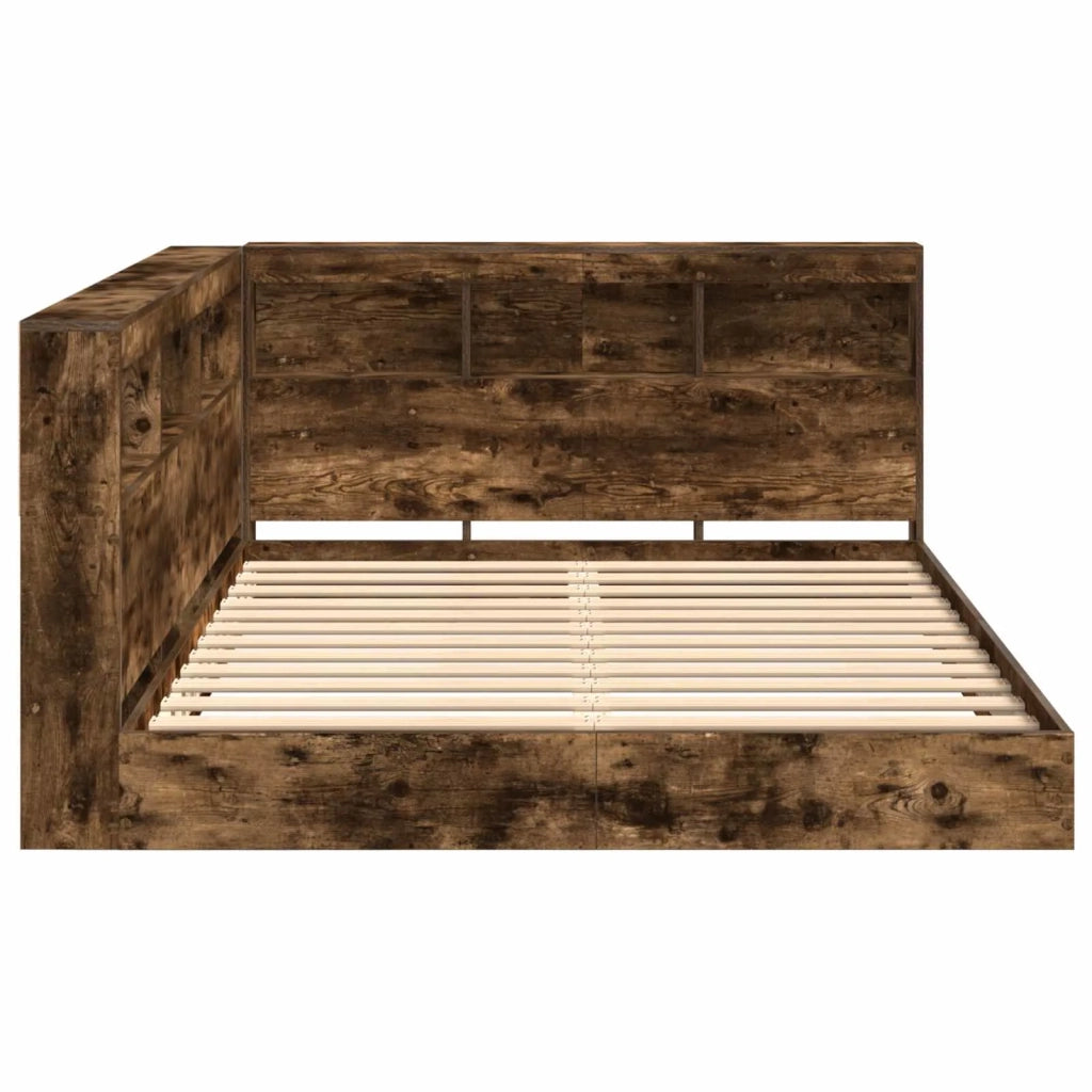 Letto Libreria Rovere fumo 140 x 200 cm Legno multistrato 3335732
