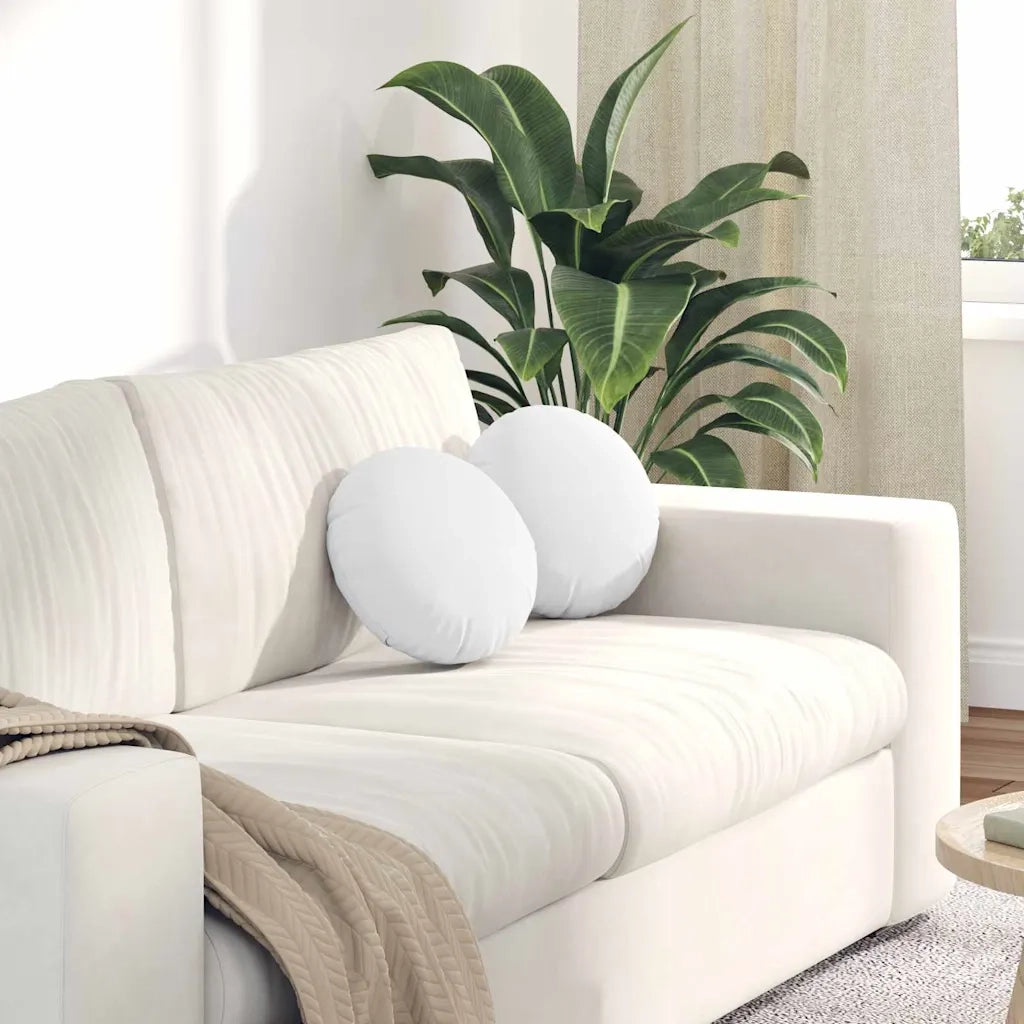 Cuscini per Seduta 2 pz | Cuscini per sedie Bianco ?30 x 13 cm Tessuto