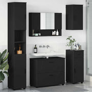 vidaXL Set di mobili per il bagno 5 pcs Nero 30 x 35 x 192 cm