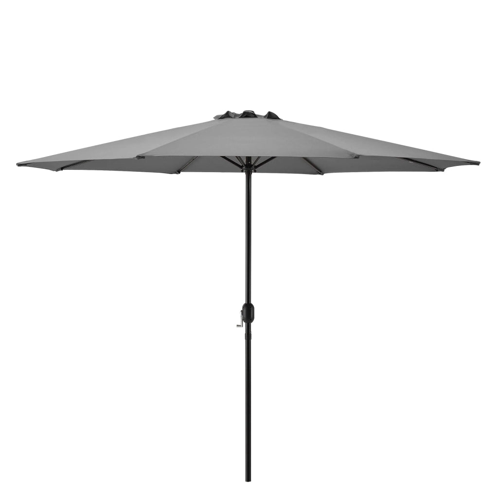 Ombrellone da giardino poliestere acciaio diametro 300 cm grigio 03_0005910