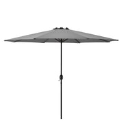 Ombrellone da giardino poliestere acciaio diametro 300 cm grigio 03_0005910
