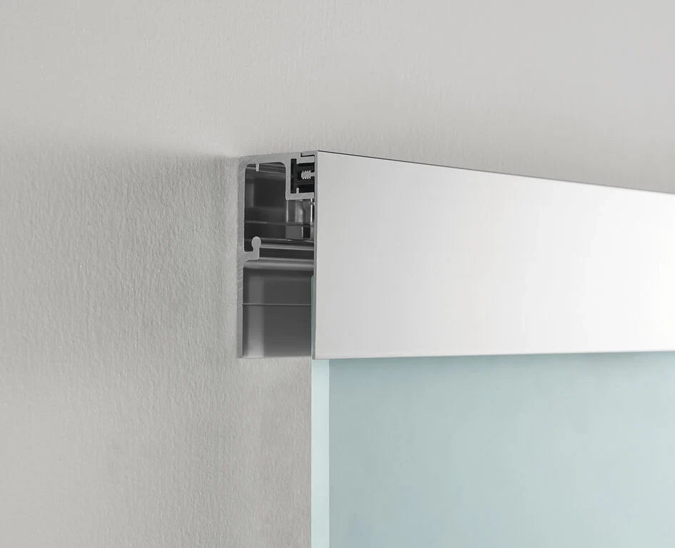 Porta scorrevole in vetro temperato 8 mm 85 cm - cromo