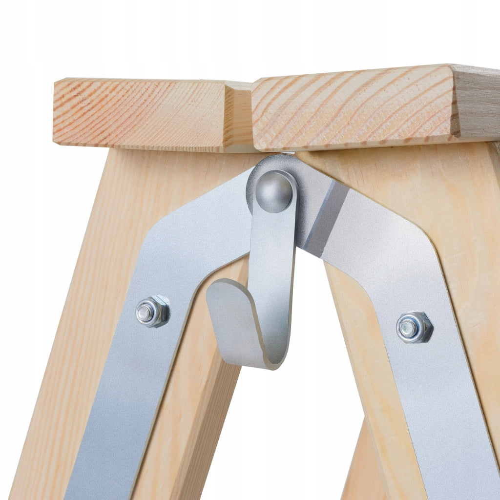Scala da pittore in legno KADAX, 4 gradini, scala pieghevole, a doppia faccia