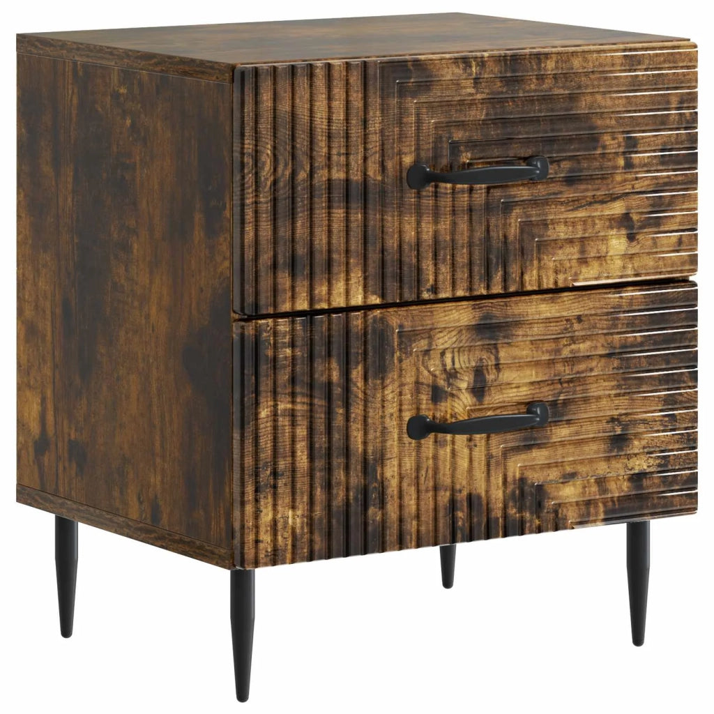 Armadio da Notte 2 pcs Rovere Fumo 43 x 34,5 x 47,5 cm 894766