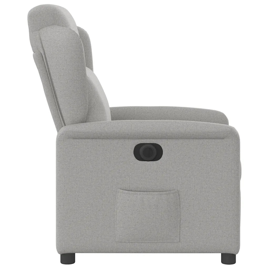 Poltrona Elettrica Reclinabile Grigio Nuvola in Tessuto 3303123
