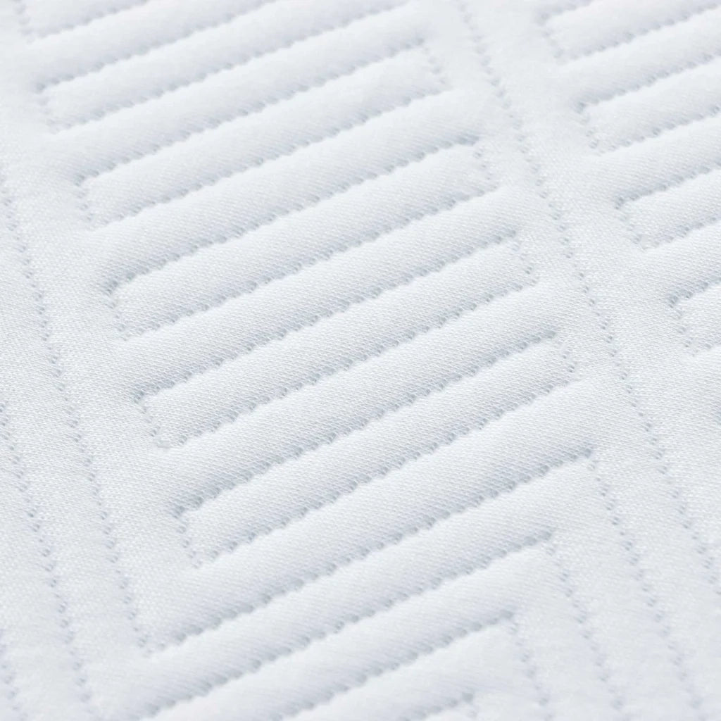 Materasso Bianco e Blu 140 x 200 cm Tessuto Jacquard