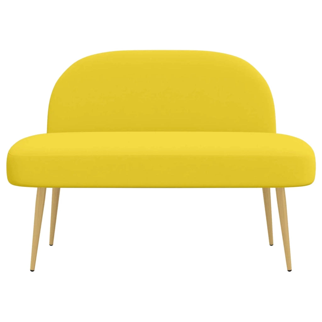 Panchina imbottita con schienale Giallo chiaro 110 x 60 x 76 cm