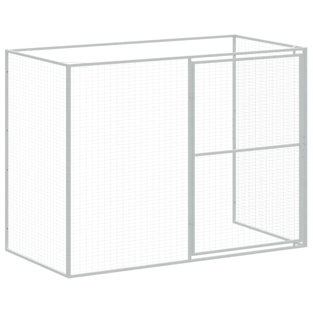 Cuccia per cani con recinto chiaro 214 x 457 x 181 cm grigio 02_0043508