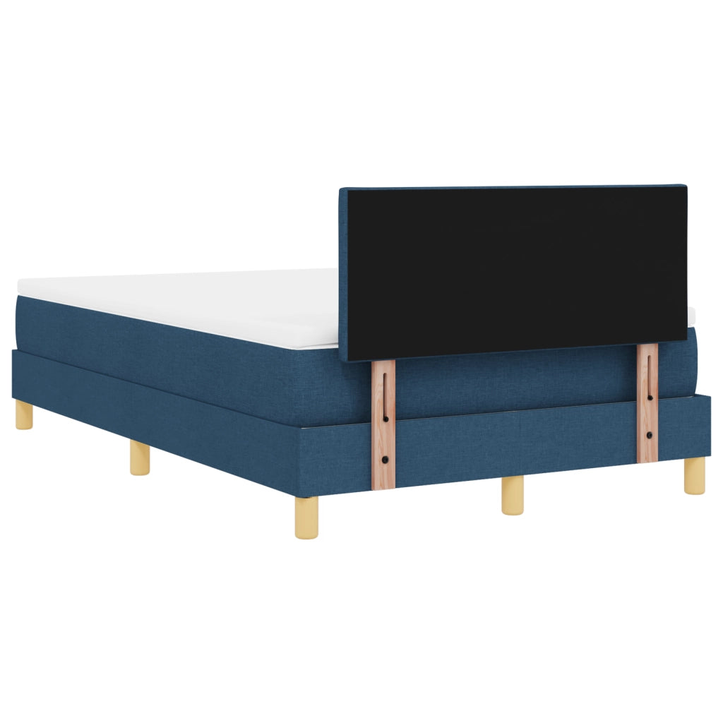 Box Spring Bed con Materasso Blu 120x200 cm Tessuto