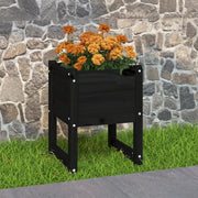 Fioriera-Vaso-Contenitore per Piante Bianca 40x40x52,5 cm in Legno Massello di Pino 528034