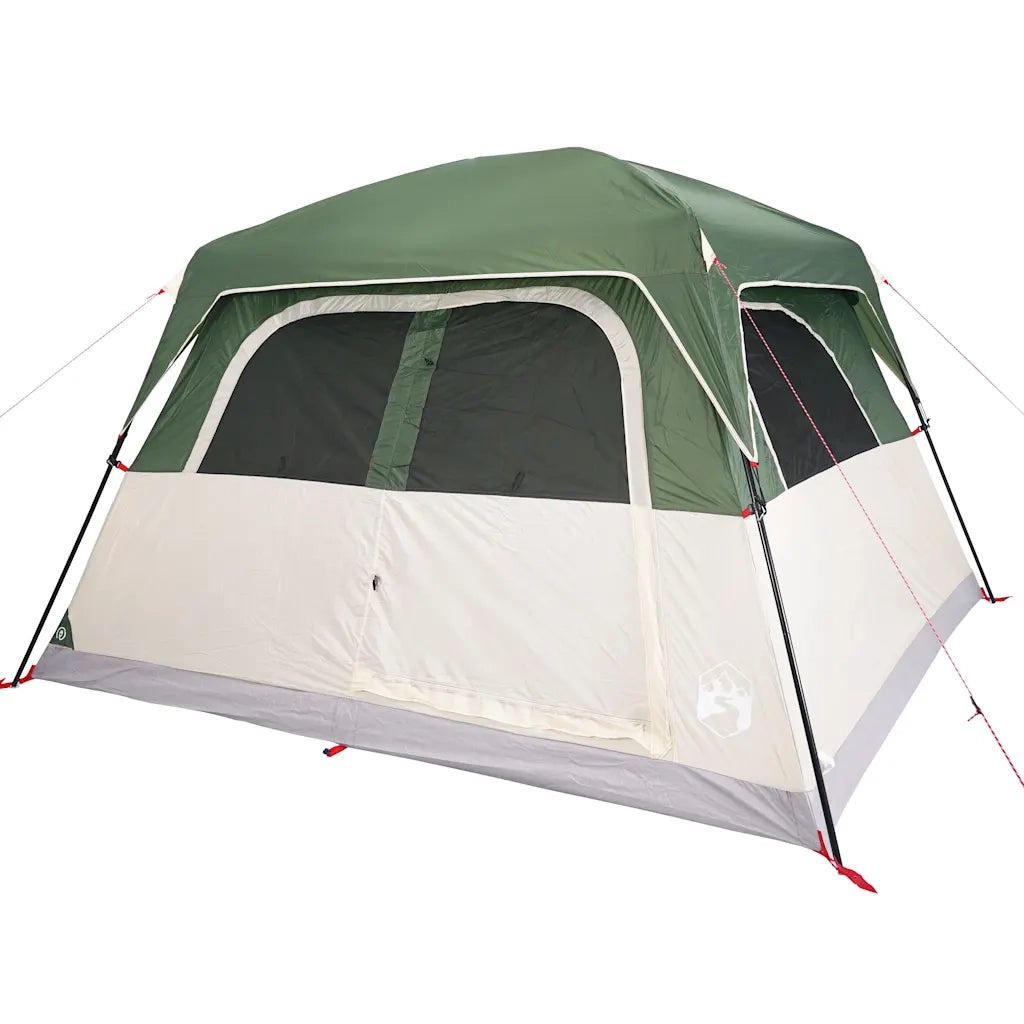 Tenda Familiare Cabina per 6 Persone Verde Impermeabile