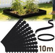 Set di bordi per giardino in metallo resistente da 10 pezzi (100cm x 5cm) - 10m bordo per erba con 120 punte per il terreno