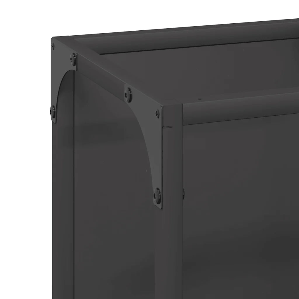 Rastrelliera per Legna da Ardere Nera 25x25x80 cm CFW2812604