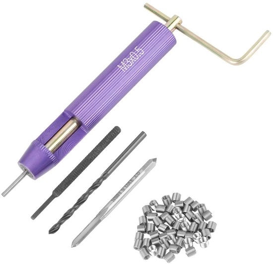 Set di riparazione a vite M3 - 50 pezzi - Accessori in acciaio inossidabile - Kit di riparazione viti - Utensili pratici - Per applicazioni industriali