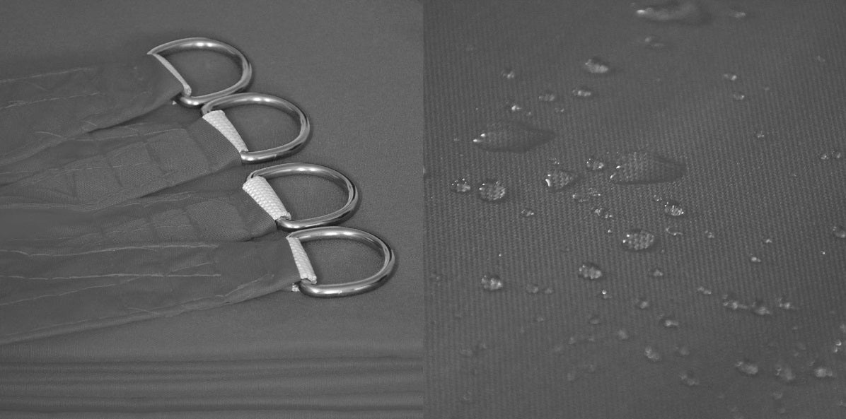 AIO FACTORY 3x5 m Tenda a vela impermeabile da giardino grigia