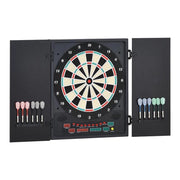 BERSAGLIO FRECCETTE ELETTRONICO CON PUNTEGGIO AUTOMATICO, 12 FRECCETTE E 6 DISPLAY, 51X6.5X57CM, NERO