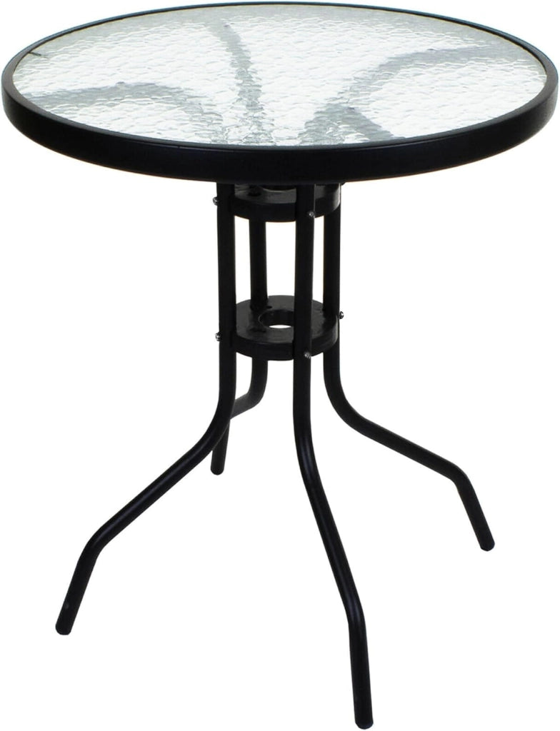Tavolino da giardino rotondo in vetro VALORA ISLAND 60 cm