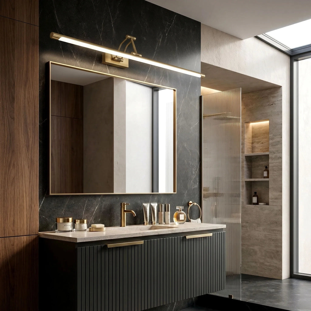 Applique Da Bagno Led Swe024-1w 80cm Brush Gold