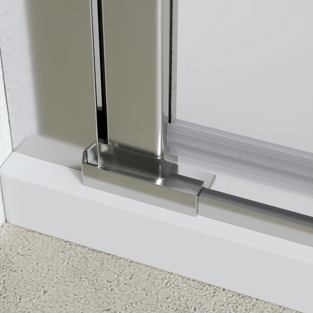 Porta doccia 100cm apertura saloon con profili cromati e vetro da 6mm trasparente h195 | Elba