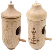 Nido in Legno per Uccelli - Decorazione di Giardino - 2 Pezzi - Casa per Uccelli per Esterno - Ideale per Giardino e Terrazza