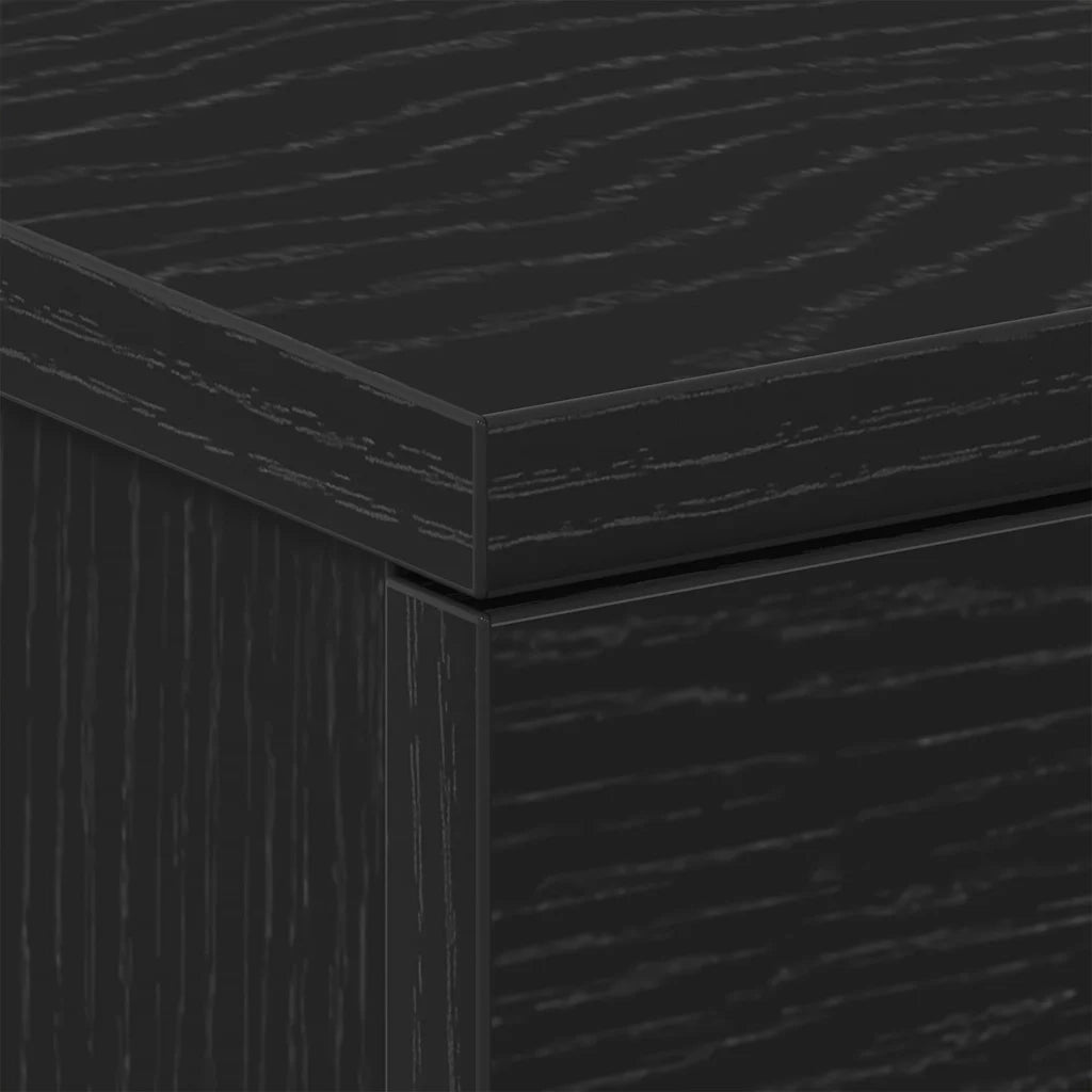 Comodini 2 pz rovere Nero 38x35x55 cm in Legno Multistrato 862429