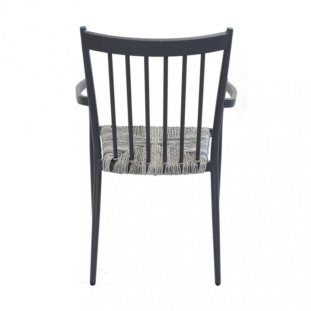 Sedia Martinica Impilabile 55x57x86 h cm in Alluminio Antracite