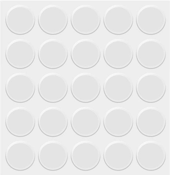 Pads di Buffer in Silicone - 25 pezzi - Dampening Acustico - Deterrenti Protettivi - Pads Bumper Ronde - 20x2 mm - Bumpers