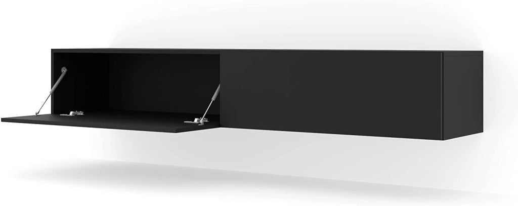 MOBILE TV PORTA TV STAND TV SOGGIORNO BINGO 180x40x30 NERO OPACO