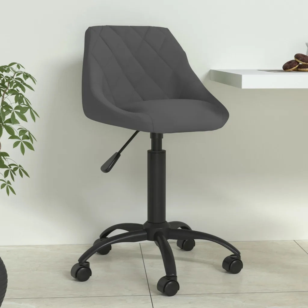 Sedia da Pranzo Grigio Scuro in Velluto 335361