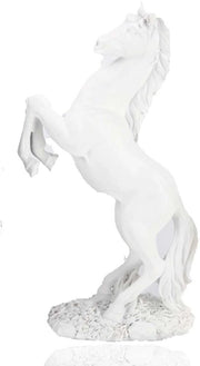 Statua di Cavallo Decorativa - Bianca - Dimensioni 31.5 x 18 cm