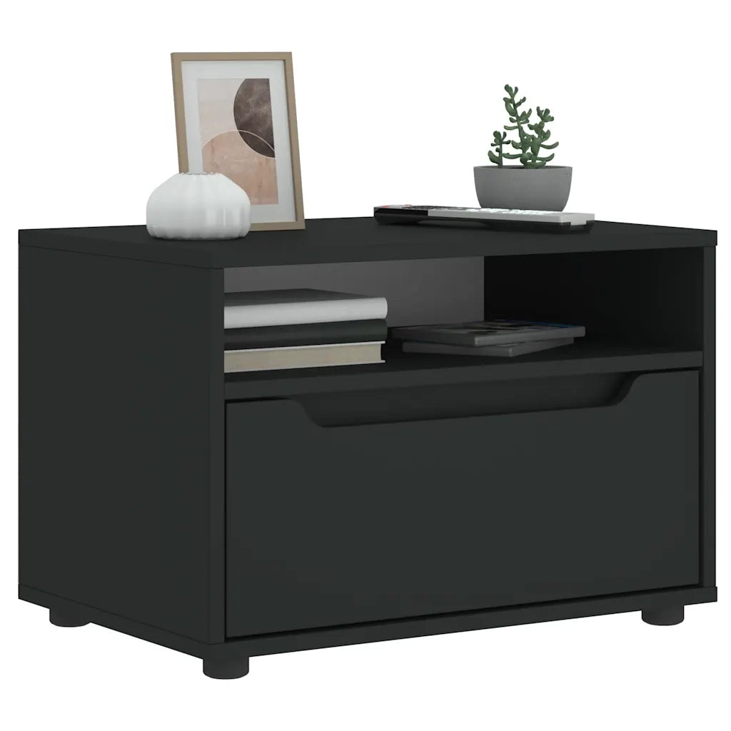 Mobile TV VISNES Nero 60x40x38 cm in Legno Multistrato