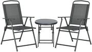 Set da Caffè in Metallo - Resistente al Tempo - Ripiegabile - Grigio Scuro - Struttura in Metallo