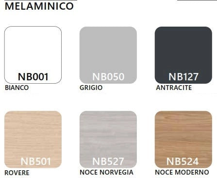 Armadio per ufficio ad ante battenti in vetro e melaminico cm. 90x33,7x232,8h