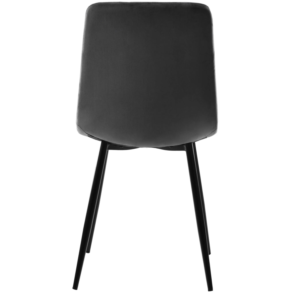 Set tavolo da pranzo 120x70 cm; con 4 sedie; struttura in MDF e velluto; grigio