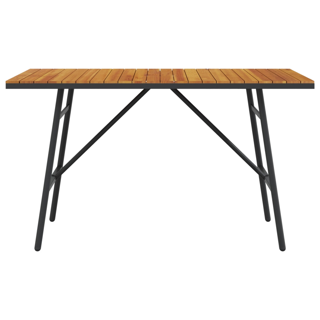 Tavolo da pranzo - Nero, 110x55x62 cm, in legno massello di acacia