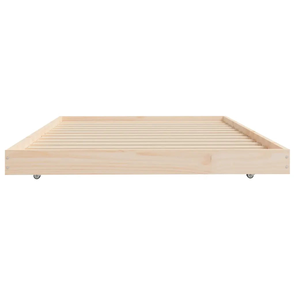 Letto singolo | Letto per adulti | Giroletto senza Materasso 80x200 cm in Legno Massello Pino