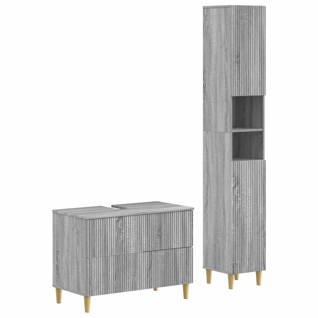 Set di Armadi da Bagno da 2 Pezzi ARNHEM Sonoma grigio 3417528