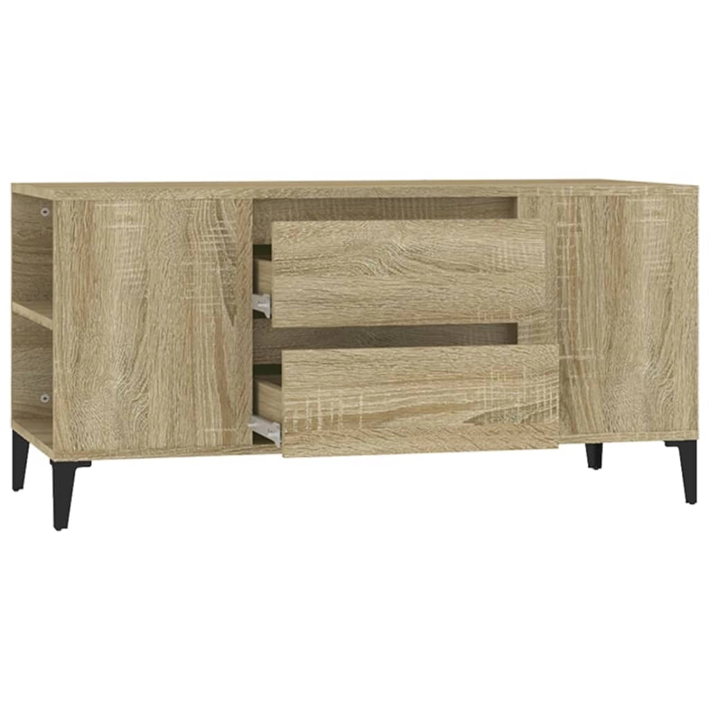 Mobile TV multimediale mensola TV credenza TV sala da pranzo soggiorno camera da letto rovere Sonoma 102 x 44,5 x 50 cm legno ingegnerizzato marrone 02_0027454