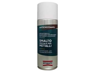 SMALTO SPECIALE METALLO ANTICHIZZANTE SPRAY- - ml.400 antichizzante grigio chiaro (3289) - 6 pezzi AREXONS