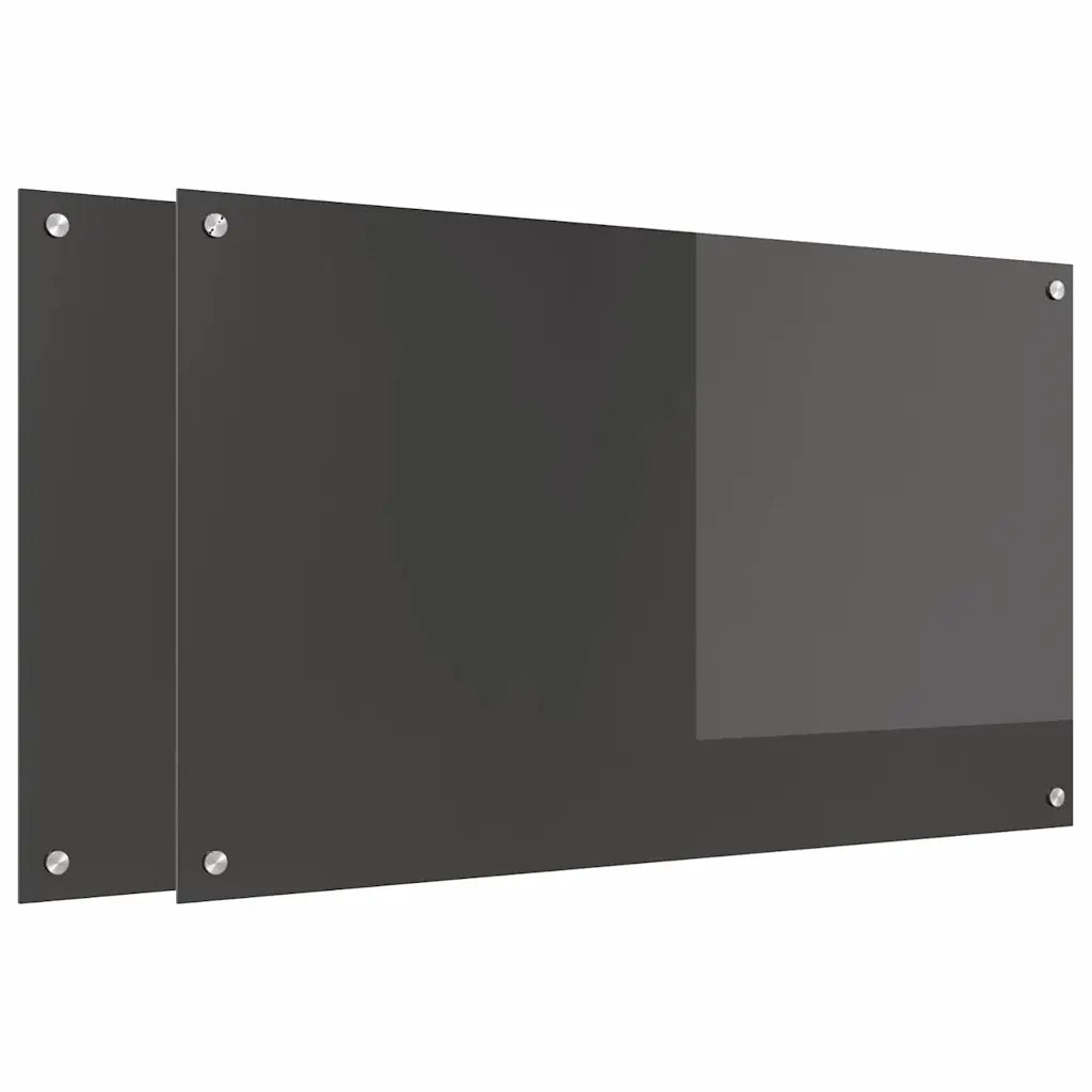Schienale da cucina 2 pcs Grigio scuro 100 x 60 cm 3415469