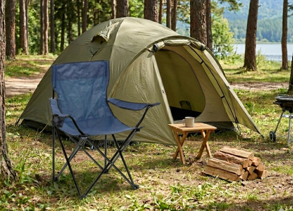 Sedia Camping Spiaggia Pieghevole Con Schienale Da Giardino Modello Randazzo - Randazzo - Rosso