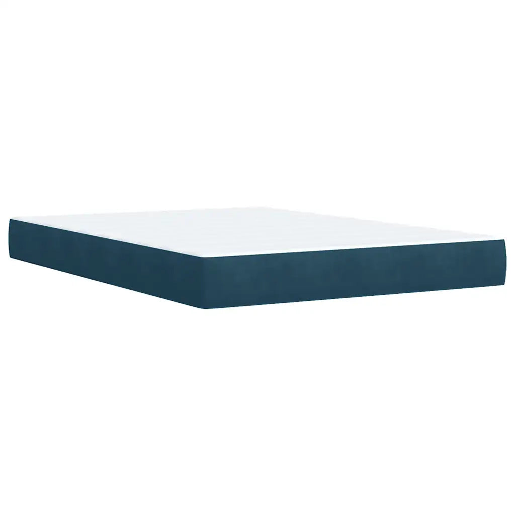 Giroletto a Molle con Materasso Blu 140x190 cm in Velluto 3290050